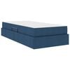 vidaXL Lit avec rangement et matelas Bleu 90 x 200 cm Polyester