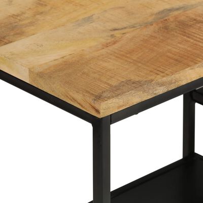 vidaXL Table console 110x30x75 cm bois de manguier massif brut et fer