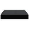vidaXL Étagère murale flottante 2 pcs Noir brillant 23x23,5x3,8 cm MDF