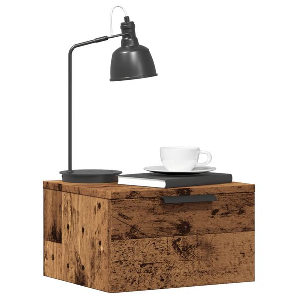 vidaXL Tables de chevet murales 2 pcs vieux bois 34x30x20 cm