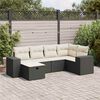 vidaXL Salon de jardin 6 pcs avec coussins noir r&eacute;sine tress&eacute;e