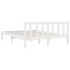 vidaXL Cadre de lit sans matelas blanc bois de pin massif