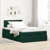 vidaXL Lit ottoman avec matelas et LED vert fonc&eacute; 90x200cm velours