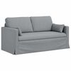vidaXL Canap&eacute; 2 pcs Gris clair 158 x 78 x 80 cm tissu