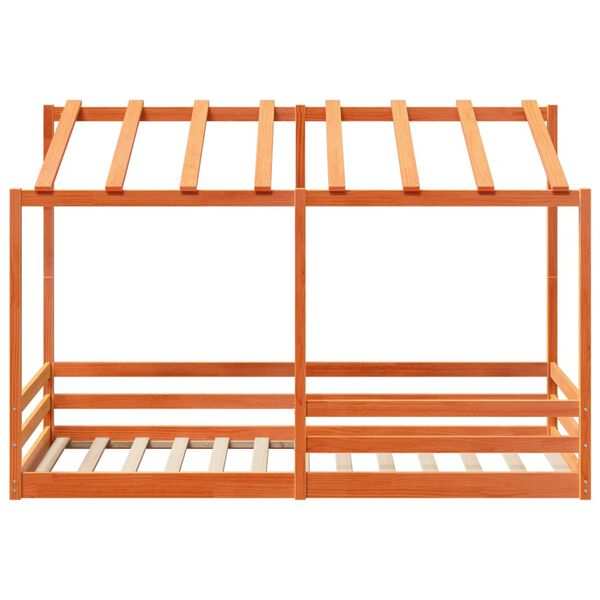 vidaXL Lit pour enfants sans matelas cire marron 80x200 cm pin massif