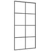 vidaXL Porte coulissante Aluminium et verre ESG 102,5x205 cm Noir