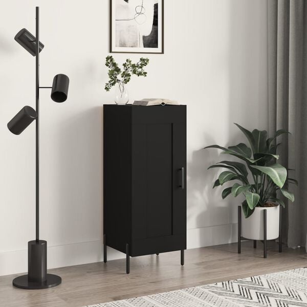 vidaXL Buffet Noir 34,5x34x90 cm Bois d'ing&eacute;nierie