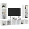 vidaXL Meubles TV muraux 4 pcs Blanc Bois d'ingénierie