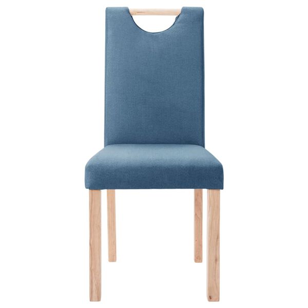 vidaXL Chaises &agrave; manger lot de 6 bleu tissu