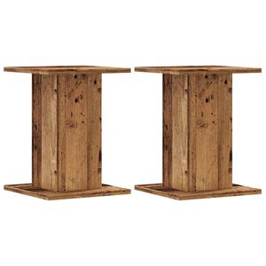 vidaXL Supports pour plantes 2 pcs vieux bois bois d'ing&eacute;nierie
