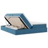 vidaXL Lit avec rangement et matelas Bleu fonc&eacute; 180 x 200 cm Velours