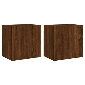 vidaXL Meubles TV muraux 2 pcs ch&ecirc;ne marron 40,5x30x40 cm