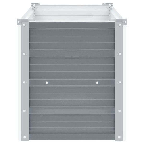 vidaXL Lit sur&eacute;lev&eacute; de jardin Acier galvanis&eacute; 100x40x45 cm Gris
