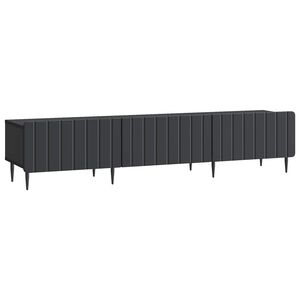vidaXL Meuble TV avec tiroir Noir 147 x 34,5 x 32 cm Bois d'ing&eacute;nierie