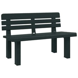 vidaXL Banc de jardin vert 110x52x71 cm polypropyl&egrave;ne