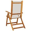 vidaXL Chaises pliables de jardin lot de 4 bois d'acacia et textil&egrave;ne