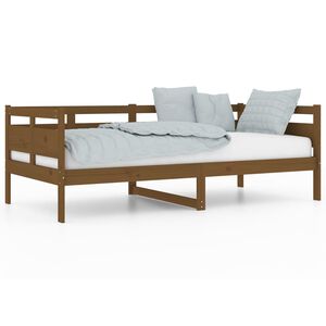 vidaXL Lit de jour sans matelas marron miel bois pin massif 90x190 cm