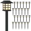 vidaXL Lampes solaires ext&eacute;rieures avec pique de sol 24 pcs 38,5 cm PP
