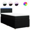 vidaXL Sommier &agrave; lattes de lit avec matelas Noir 100x200 cm Tissu
