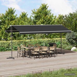 vidaXL Auvent sur pied 500 x 300 cm Anthracite