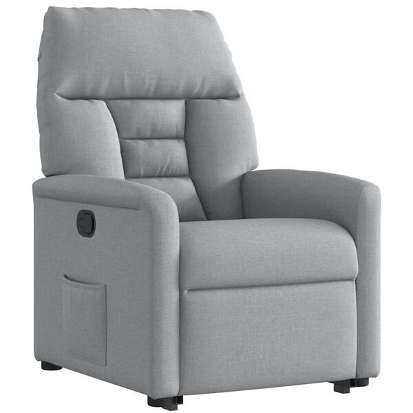 vidaXL Fauteuil inclinable Gris clair Tissu