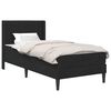 vidaXL Cadre de lit avec matelas Noir 90 x 200 cm Velours