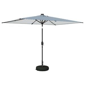 vidaXL Parasol de jardin avec lumi&egrave;res LED et base 200 x 300 cm