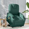 vidaXL Fauteuil inclinable de massage Vert fonc&eacute; Tissu
