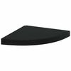 vidaXL &Eacute;tag&egrave;re d'angle flottante noir 35x35x3,8 cm MDF