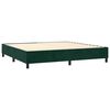 vidaXL Sommier &agrave; lattes de lit matelas et LED Vert fonc&eacute; 200x200 cm