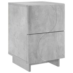 vidaXL Table de chevet Gris b&eacute;ton 33,5 x 34,5 x 50 cm