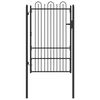 vidaXL Porte de Cl&ocirc;ture DRONTEN 100 x 150 cm Acier Noir Verrouillable