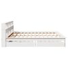 vidaXL Lit biblioth&egrave;que sans matelas blanc 200x200 cm bois pin massif