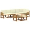 vidaXL Ensemble de canap&eacute;s d'ext&eacute;rieur 8 pc Naturel et Cr&egrave;me Polyester