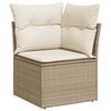 vidaXL Salon de jardin avec coussins 9 pcs beige r&eacute;sine tress&eacute;e