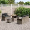 vidaXL Ensemble de canapé de jardin 8 pcs Gris polyrotin