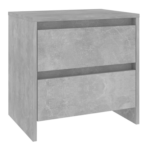 vidaXL Tables de chevet 2pcs gris béton 45x34,5x44,5cm bois ingénierie