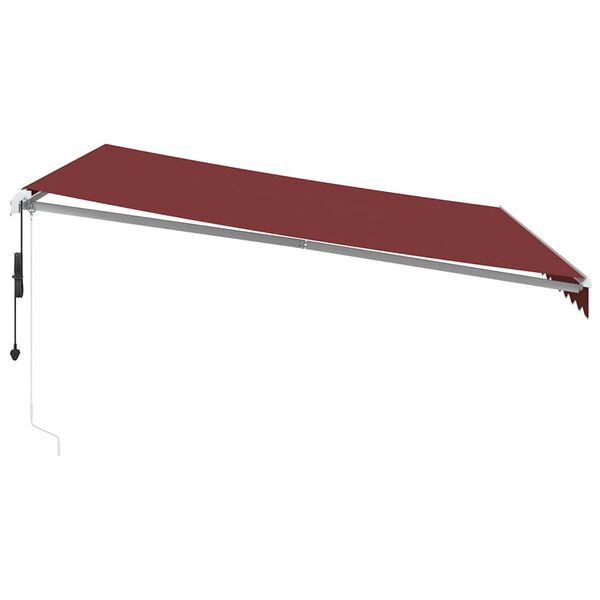 vidaXL Auvent r&eacute;tractable automatique bordeaux 400x300 cm