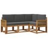vidaXL Ensemble de canap&eacute;s d'ext&eacute;rieur 4 pc Naturel et Anthracite