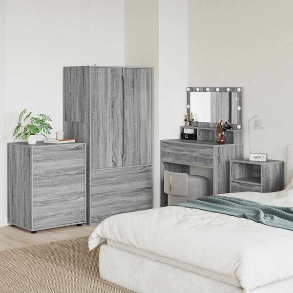 vidaXL Armoire de rangement Gris Sonoma 60 x 48 x 81 cm
