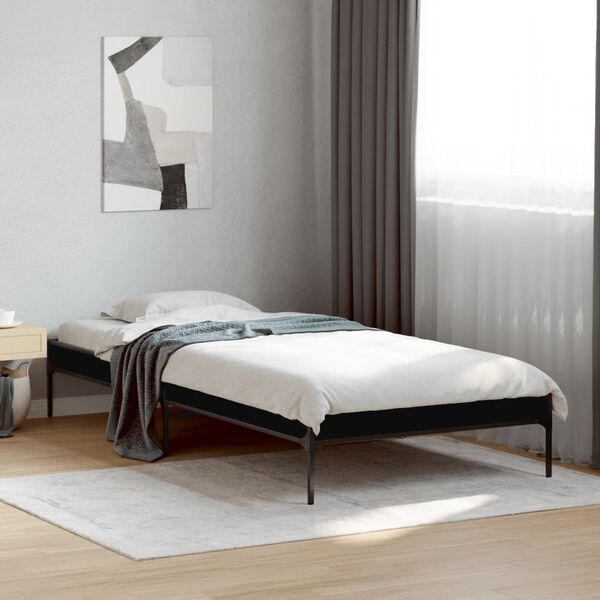 vidaXL Cadre de lit sans matelas noir 100x200 cm