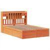 vidaXL Cadre de lit sans matelas cire marron 140x190cm bois pin massif