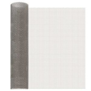 vidaXL &Eacute;cran en maille 60 x 500 cm 3 Mesh Acier Inoxydable 201 Argent&eacute;