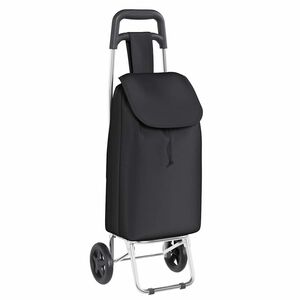vidaXL Trolley de shopping Noir 35 x 28 x 92 cm Tissu Oxford