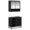 vidaXL Ensemble de mobilier de salle de bain 2 pc Ch&ecirc;ne noir