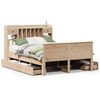 vidaXL Lit biblioth&egrave;que sans matelas 140x190 cm bois de pin massif