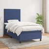 vidaXL Sommier &agrave; lattes de lit avec matelas Bleu 80x200 cm Tissu