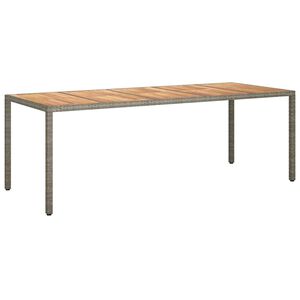 vidaXL Table de Jardin Gris 250 x 100 x 75 cm polyrotin
