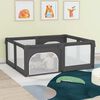 vidaXL Parc pour b&eacute;b&eacute; avec 2 portes Gris fonc&eacute; Tissu Oxford