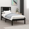 vidaXL Cadre de lit sans matelas noir 100x200 cm bois massif de pin